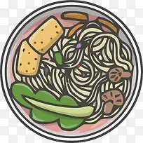 矢量意大利面素材