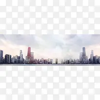 清新现代都市海报