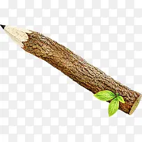 可爱圆木创意铅笔