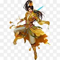 高清创意立绘黄色人物造型