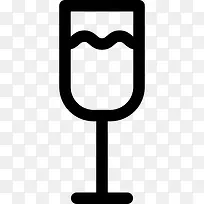 白葡萄酒杯图标