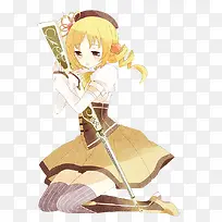 黄头发卡通美少女