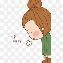 叹气的女孩