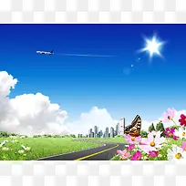韩式自然背景