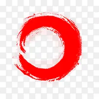 红色的创意笔触圆圈形状