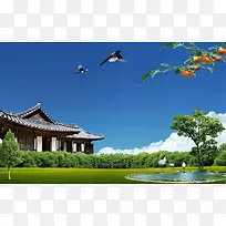 韩式自然背景