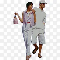 高清创意街拍的一对情侣