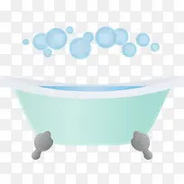 卡通浴缸泡泡