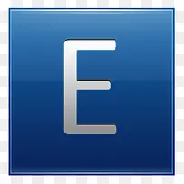 Letter E blue Icon