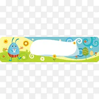 卡通兔子背景banner