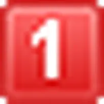 红色的数字1 icon