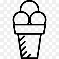 三球冰淇淋图标