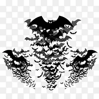 黑色剪影蝙蝠