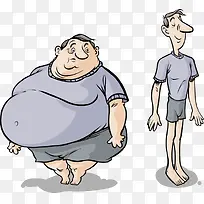 胖瘦对比