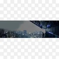 城市夜景banner创意设计