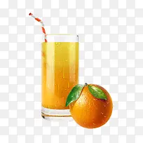 高清摄影橘子汁新鲜