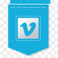 V吊旗社交媒体设计图标