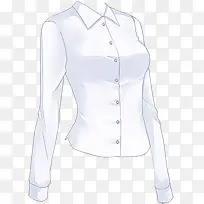 白色商务漫画衬衫