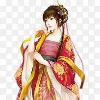彩绘立绘古风美女图片