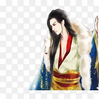 彩绘立绘蓝衣服公子