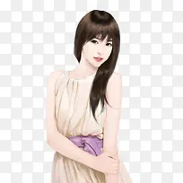 纯洁现代美女立绘人物