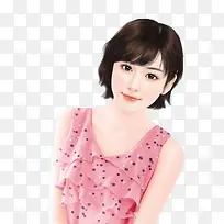 短发可人美女大眼