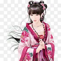 粉色古装美女