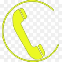 黄色环形创意电话