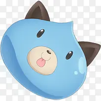 卡通蓝色猫咪