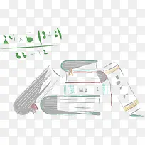 学习用品 书 手绘 小清新