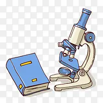 显微镜和书矢量