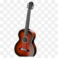 棕红色吉他素材