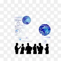 矢量彩色黑科技人类与科技研讨