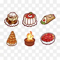 6个蛋糕食品图标