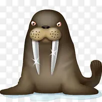 海狮恶搞动物形象软件LOGO透明
