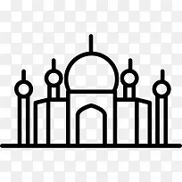 清真寺建筑图标