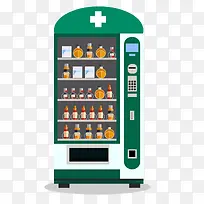 绿色卡通自动售药机