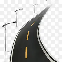 手绘灰色高清街道