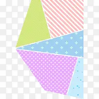 手绘彩色线条三角