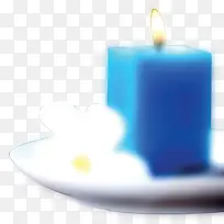 效果海报蓝色蜡烛