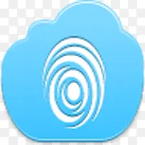 手指打印Blue-Cloud-icons