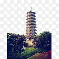 周庄寺庙塔