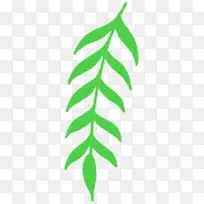 绿色简洁树叶造型