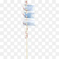 蓝色卡通小纸旗