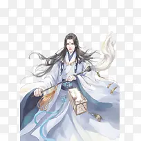仙人道士立绘彩绘装饰