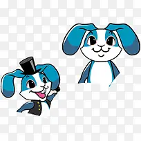 卡通小蓝兔