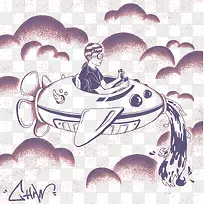彩色沙画效果图案