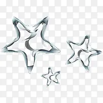 灰色水晶钻石星星