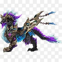 手绘墨麒麟坐骑