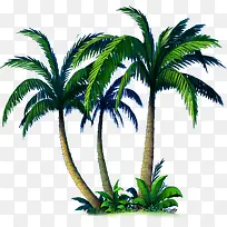 绿色椰子树装饰